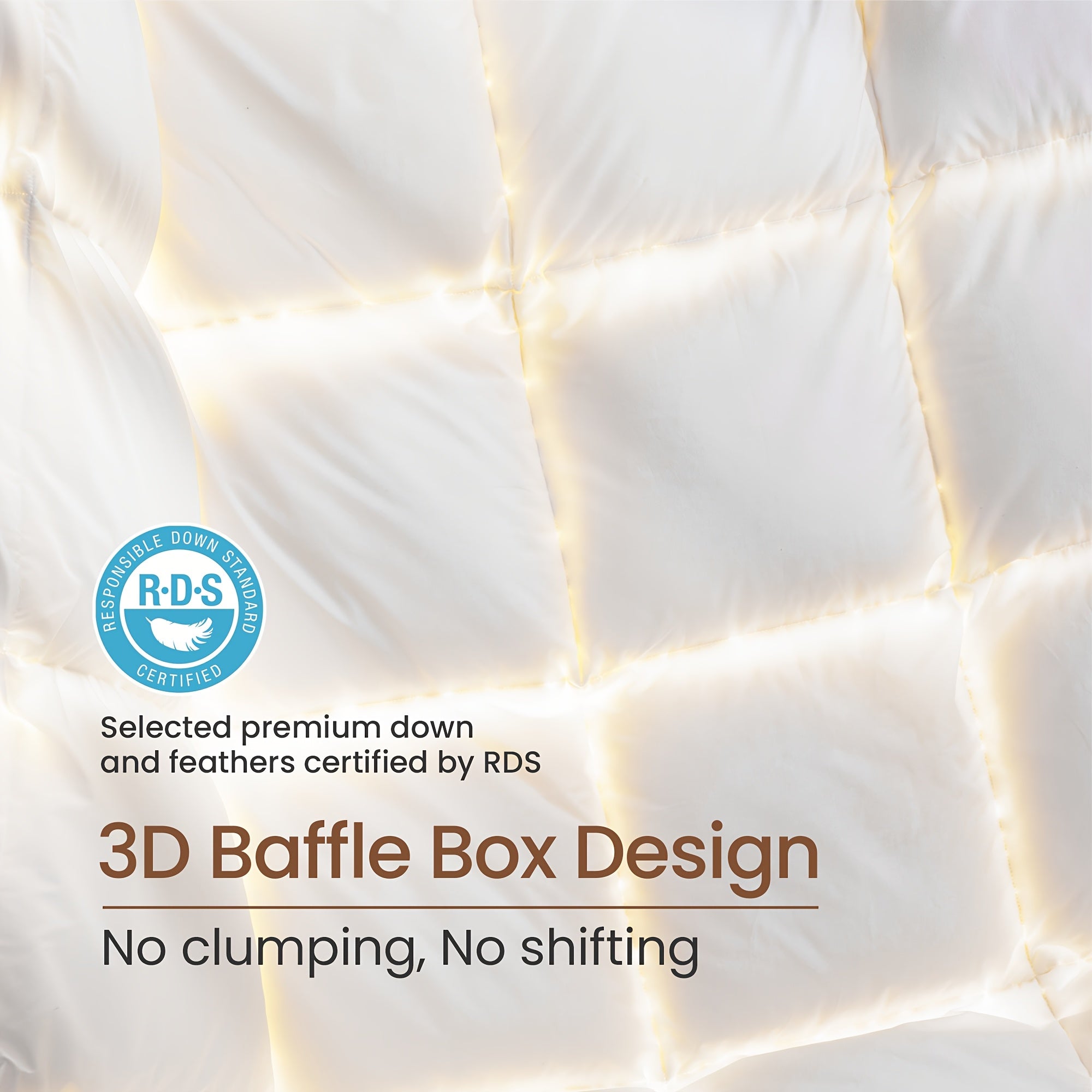 Luxury Goose Feather Down Comforter, 900+ Fill Power All-Season Premium Medium Warmth Down Duvet Insert with 1600TC\u002FDM Cotton, Washed Brushed Fabric for Ultra-Soft, Noiseless, And No Sweaty Sleep, Queen, King, California King Size White