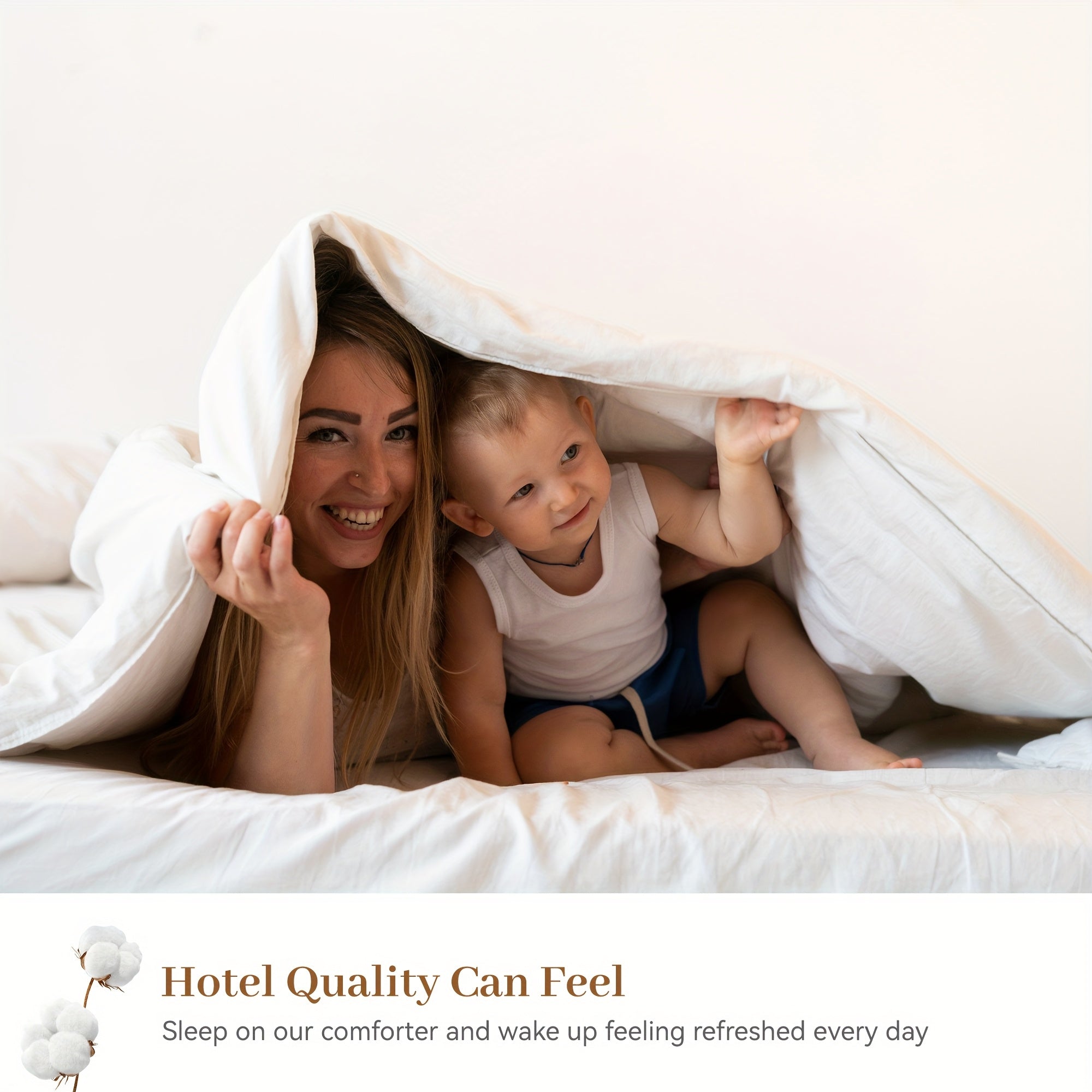 1pc Luxury Goose Down Duvet - Ultra-Soft 100% Down Filling, High Fill Weight, Fluffy All-Season Quilt Core, Hotel Quality, Warm & Breathable, Machine Washable for Bedroom or Guest Room, Allseason Bedding | Minimalist Bedding | Highquality Down