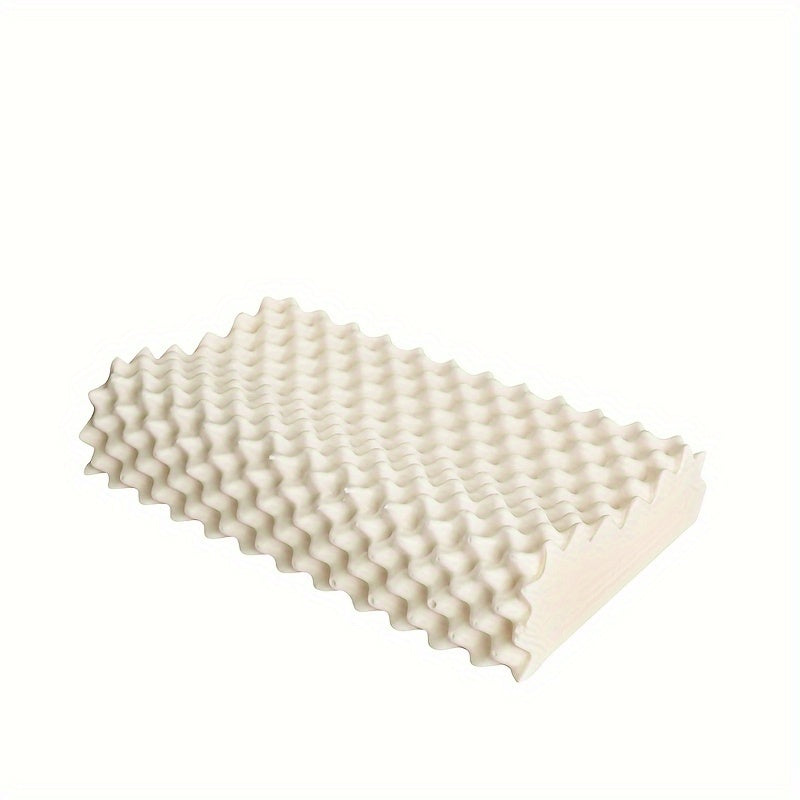 Modern Knitted Microfiber Latex Massage Pillow with Reversible Zippered Cover, Hand-Washable, Multipurpose, All-Season, 100% Latex Filling, 180-200g Fabric Weight - No Embellishment, Special Function Design