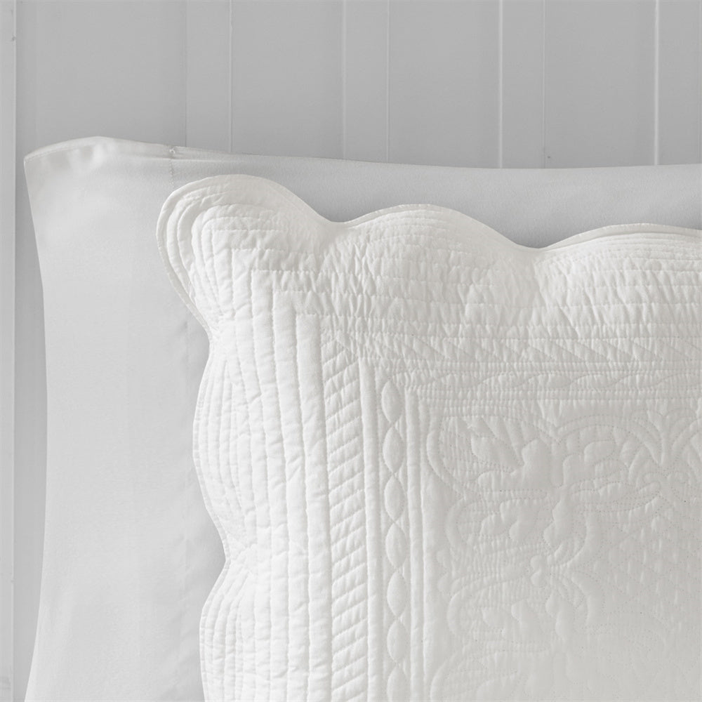 Country style 3-piece double-sided ruffled edge duvet set, easy to match white, suitable for all seasons (lightweight in summer\u002Flayered in winter)