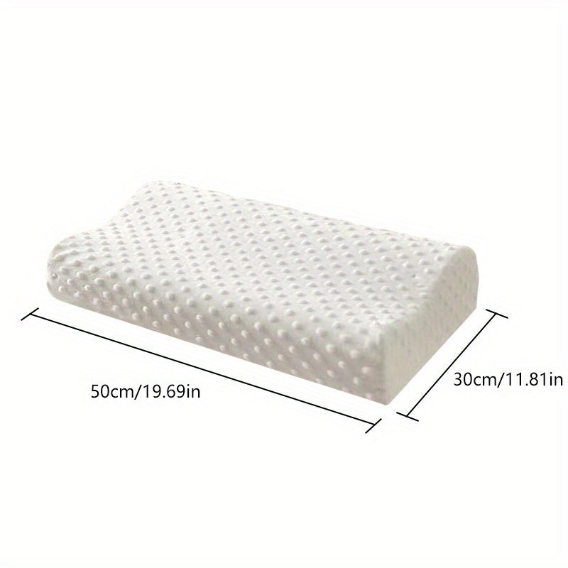 White Comfort Neck Support Pillow - Slow Elastic Design, 100% Latex & Polyester, Non-Woven Fabric, Lightweight 200-250 g\u002Fm², Perfect for Comfortable Sleep, Home Comfort Pillow | Modern Pillow Design | Soft Texture