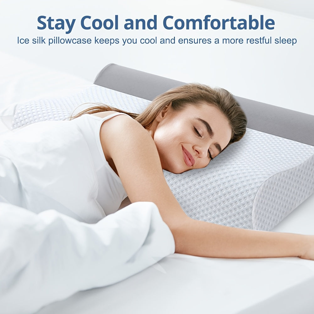 Royal Relax Queen Contour Pillow for Neck & Shoulder - Ergonomic Cervical Support Pillow with, Soft Bamboo Fiber Cover, Anti-Sagging Design & Machine Washable - Ideal for Side Sleepers, Back Neck Pillow, SASTTIE