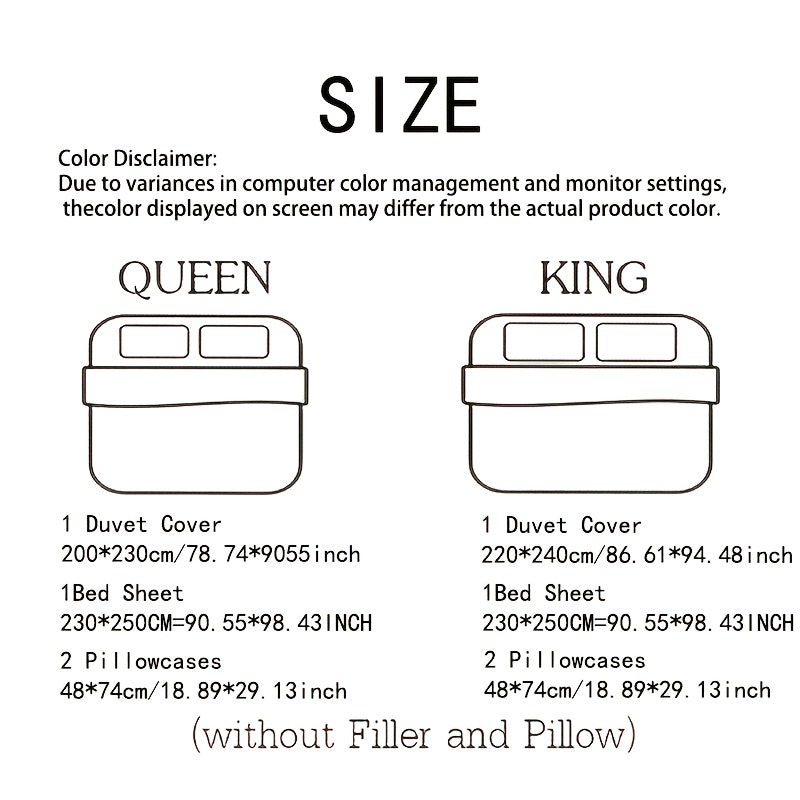 4pcs Queen\u002FKing Size Comforter Set | Fluffy Plush Velvet Bed Comforter Sets (1 Duvet+2 Pillowcases+Sheet) | Ultra Soft Thermal All-Season Luxury Bedding for Bedroom, Dorm & Guest Rooms | Queen Size Comforter Set & King Size Bed Comforter Sets