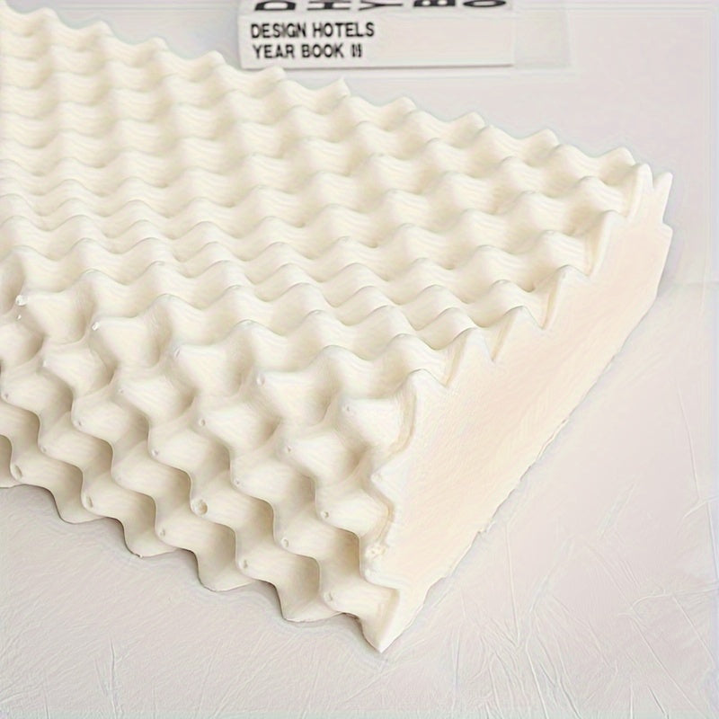 Modern Knitted Microfiber Latex Massage Pillow with Reversible Zippered Cover, Hand-Washable, Multipurpose, All-Season, 100% Latex Filling, 180-200g Fabric Weight - No Embellishment, Special Function Design