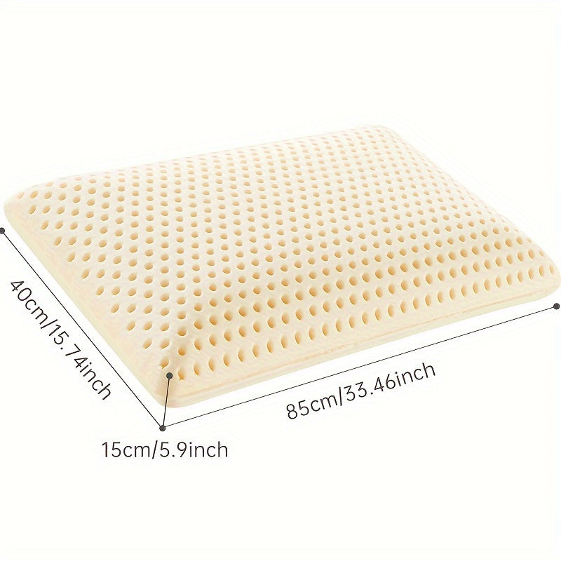 1pc 96% Talalay Natural Premium Latex Body Pillow with Removable Breathable Hypoallergenic Bed Sheet, Ergonomic Contour Support for Side & Back Sleepers, Travel Pillows, White, Side Sleep Pillow, Comfortable Sleeping, Simple Design, Durable Construction