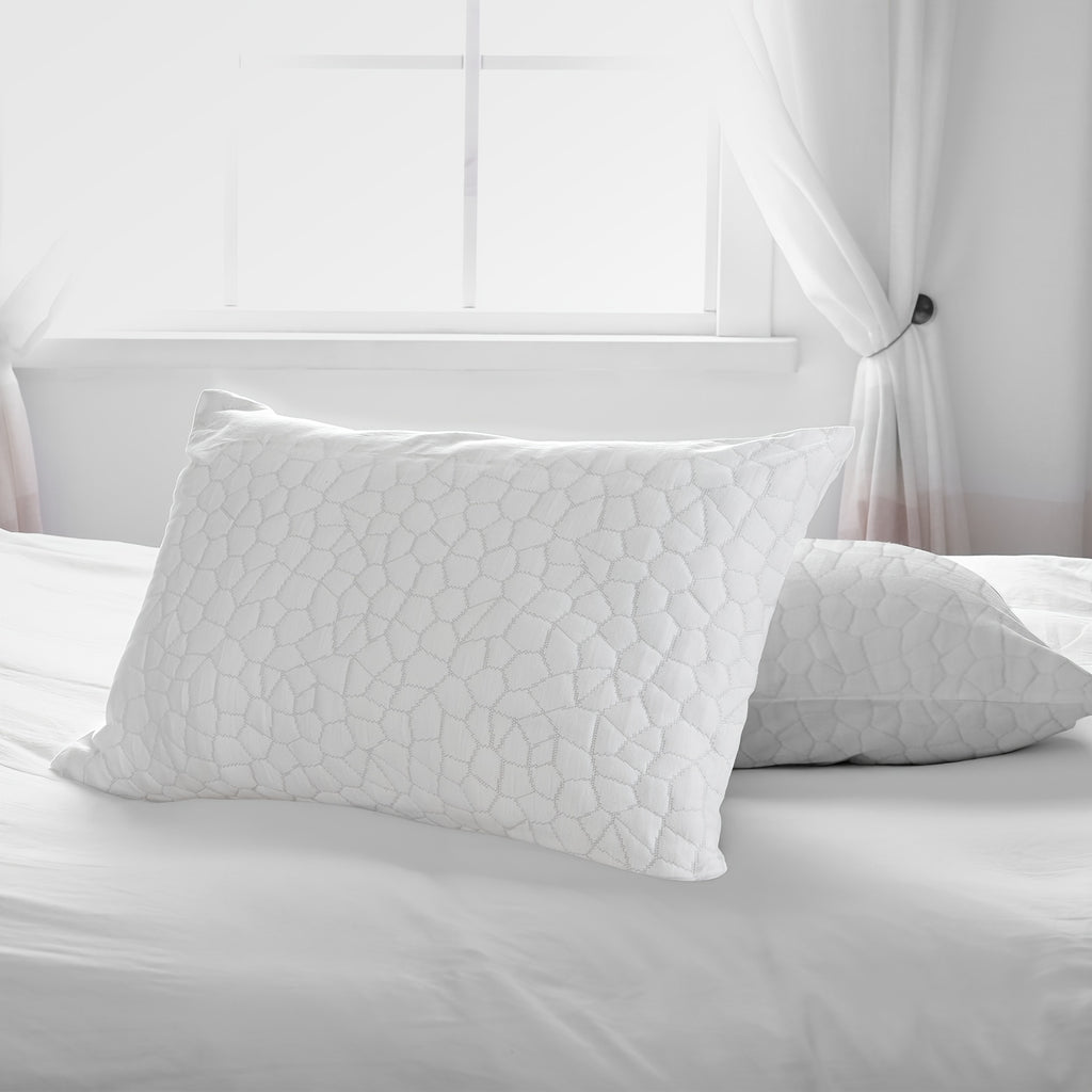 Cooling Pillow Queen Size, Shredded Cool Pillow for Hot Sleepers, Adjustable Firm Soft Support Bed Pillows Perfect for Back Neck And Side Sleeping with Pillow Case Cover, White