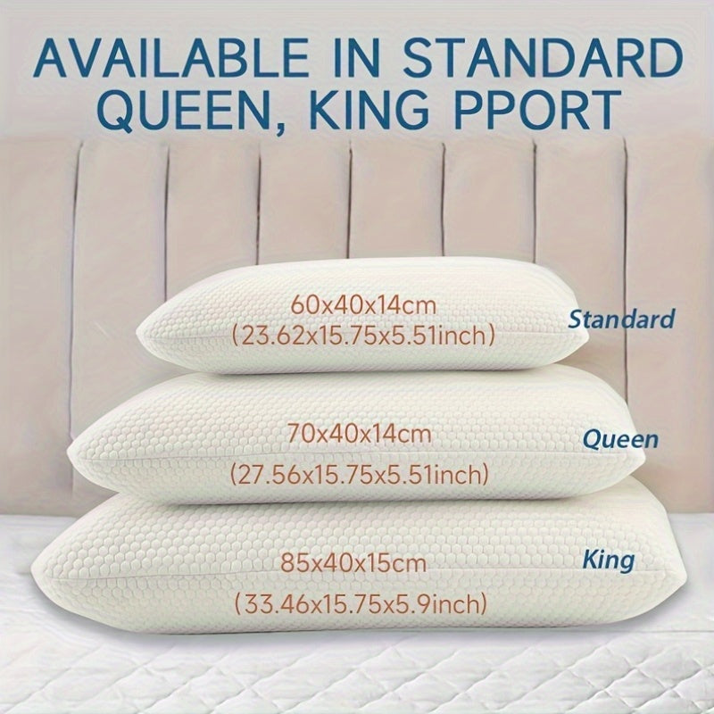 PARATEX Latex Pillow - Soft, Breathable, All-Season Sleeping Support with Zip Closure, Yellow Jacket Design, Ideal for Back & Stomach Sleepers, Sleep Support Pillow | Modern Pillow Design | Durable Zipper Closure