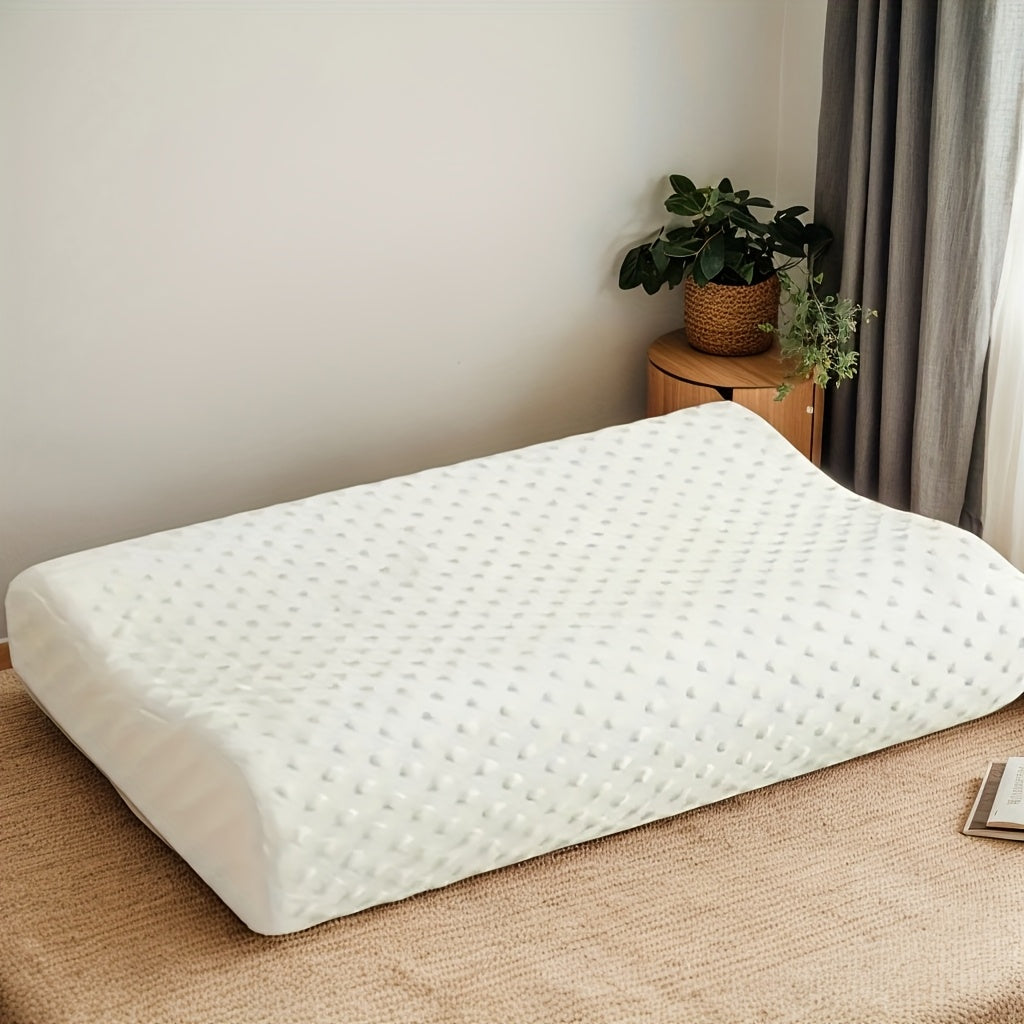 1pc Space Memory Pillow Neck Protection Latex Pillow Slow Rebound Gift Pillow, Neck Pillows for Relaxation, Sleeping Pillow for Side and Stomach Sleepers, Contoured Support Pillow Improves Sleep