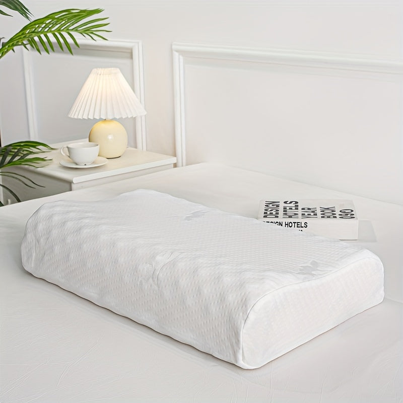 Modern Knitted Microfiber Latex Massage Pillow with Reversible Zippered Cover, Hand-Washable, Multipurpose, All-Season, 100% Latex Filling, 180-200g Fabric Weight - No Embellishment, Special Function Design