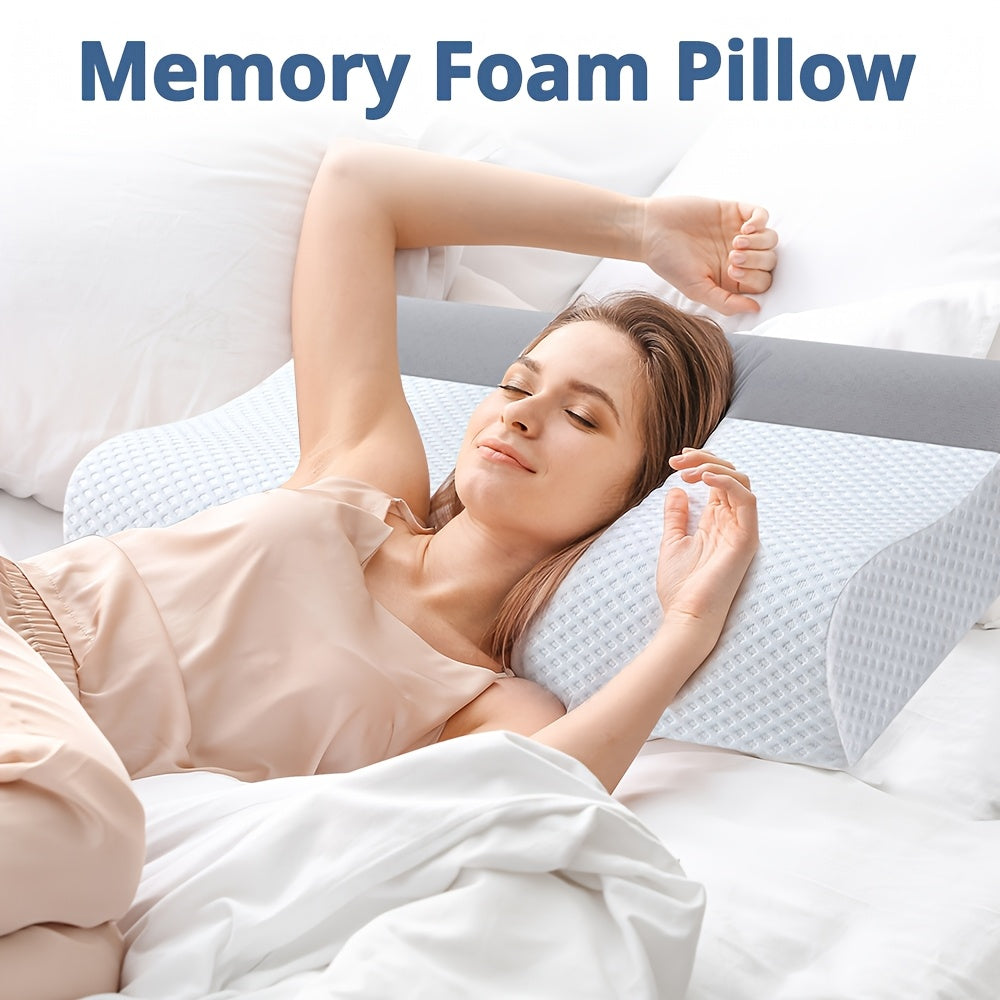 Royal Relax Queen Contour Pillow for Neck & Shoulder - Ergonomic Cervical Support Pillow with, Soft Bamboo Fiber Cover, Anti-Sagging Design & Machine Washable - Ideal for Side Sleepers, Back Neck Pillow, SASTTIE