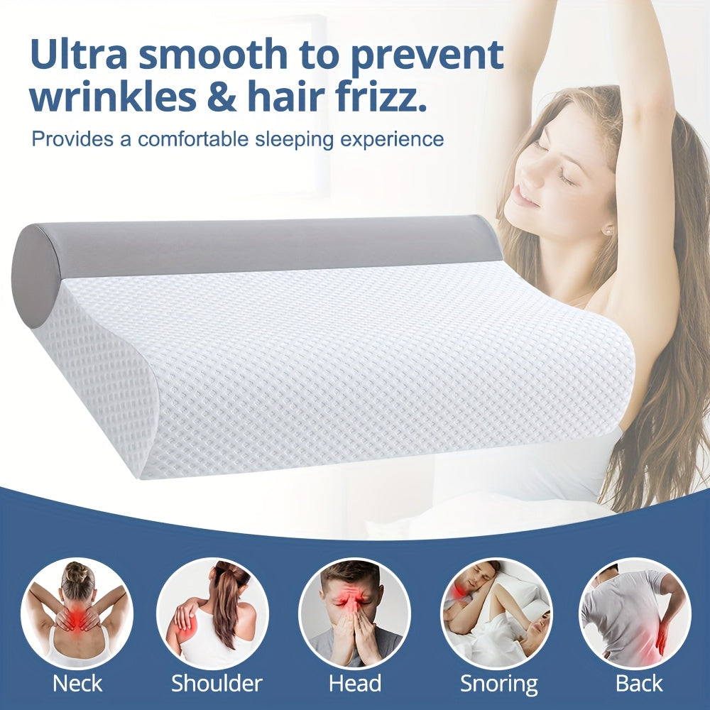 Royal Relax Queen Contour Pillow for Neck & Shoulder - Ergonomic Cervical Support Pillow with, Soft Bamboo Fiber Cover, Anti-Sagging Design & Machine Washable - Ideal for Side Sleepers, Back Neck Pillow, SASTTIE