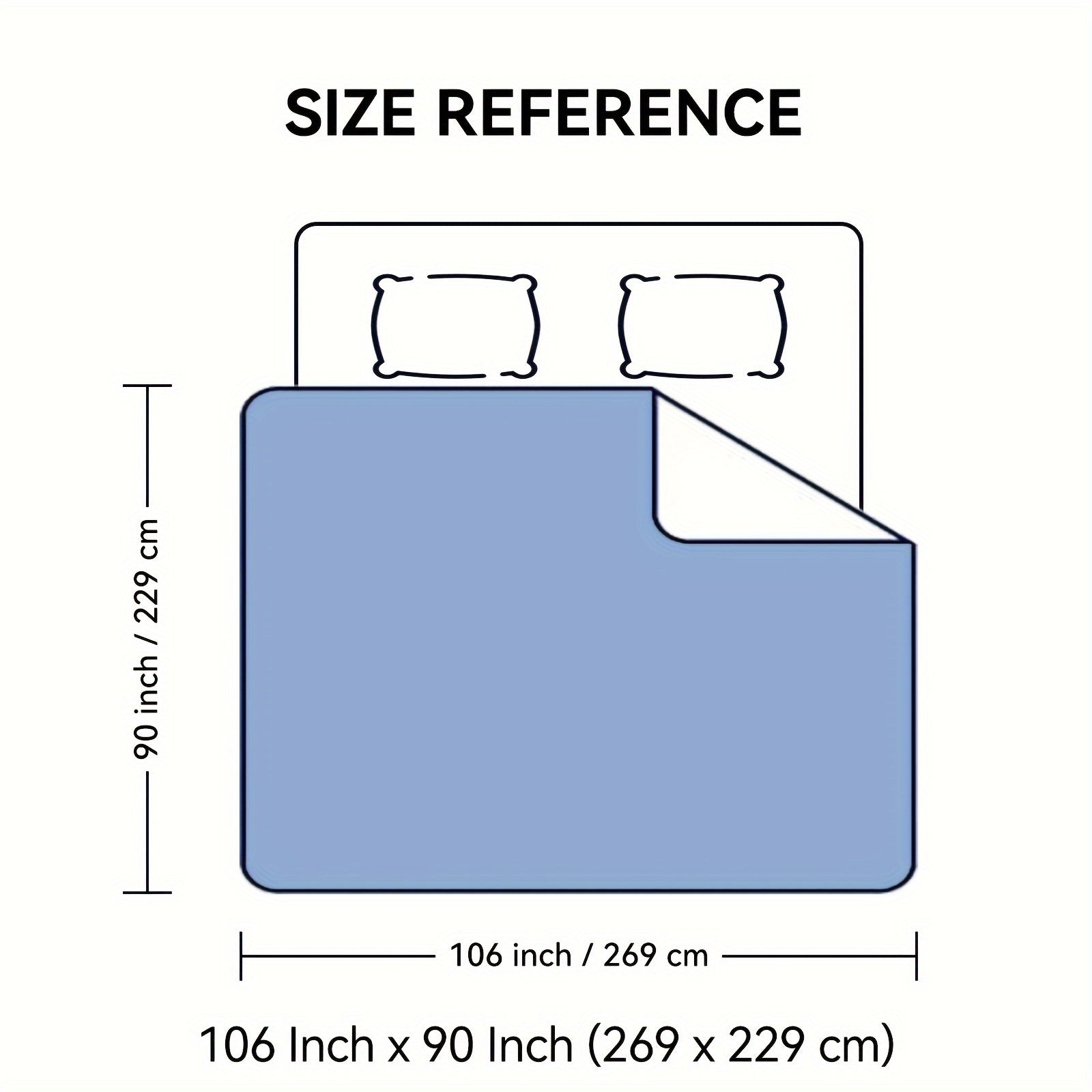 1pc Luxurious Light Blue Goose Down Comforter - Fluffy Duvet Insert with 8 Corner Tabs, Durable 100% Egyptian Egyptian Cotton & 3D Baffle Box Construction for All-Season Comfort, Perfect for Modern Bedroom Decor