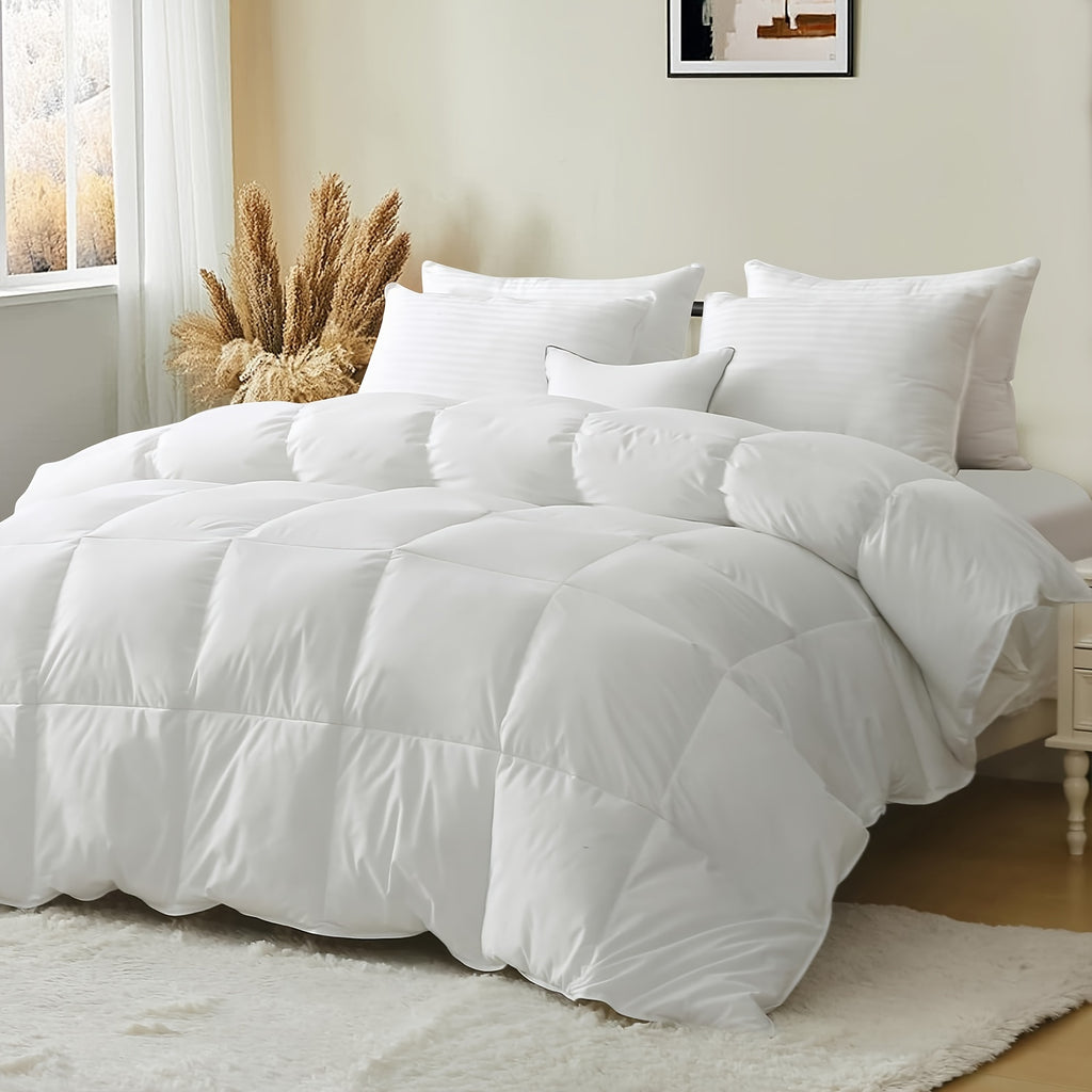 Luxury 750 Fill-Power Down Comforter, King & Queen Size, Ultra-Soft Feather Filled Duvet Insert, All Seasons Warmth, Dry Clean Only, Anime Theme, Flat Woven, Sanded Craftsmanship, Ideal for Backpacking - 54oz