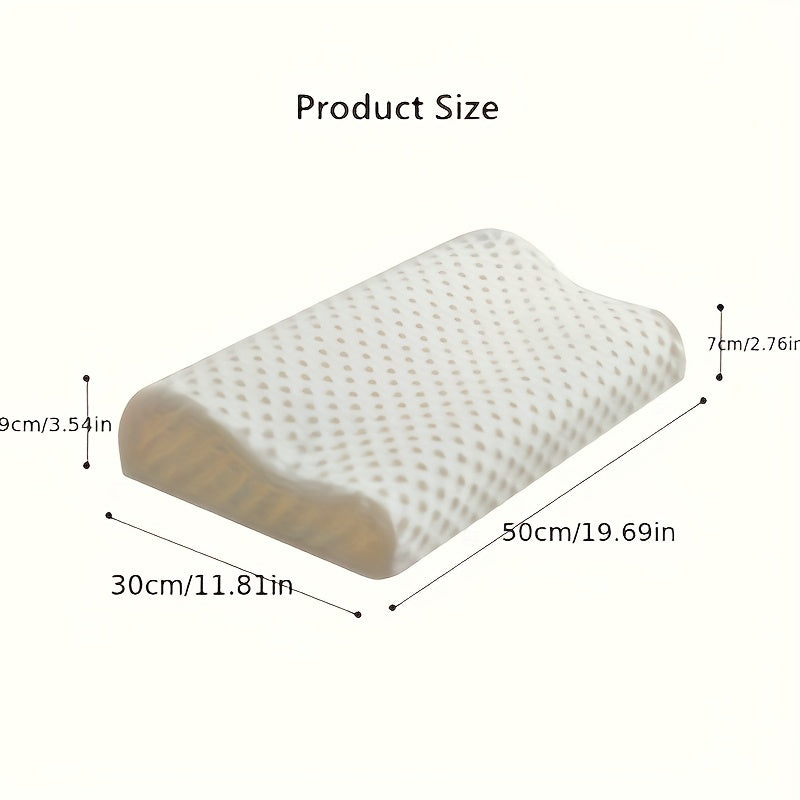1pc Space Memory Pillow Neck Protection Latex Pillow Slow Rebound Gift Pillow, Neck Pillows for Relaxation, Sleeping Pillow for Side and Stomach Sleepers, Contoured Support Pillow Improves Sleep